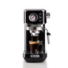 Miniatura prodotto 1381 Macchina da caffè con manometro, compatibile con caffè in polvere e cialde ESE, 1300 W, Capacità 1,1 L, 15 bar di pressione, Filtro ½ tazze, Dispositivo Cappuccino, Nero