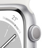 Miniatura prodotto Watch Series 8 GPS 45mm Cassa in Alluminio color Argento con Cinturino Sport Band Bianco - Regular