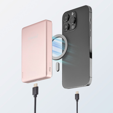 Power Bank 16000 MAh Nero E Rosa - Batteria Esterna Portatile Alta Capacità - 2