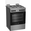 Miniatura prodotto FBE62120XD cucina a libera installazione inox, 60x60cm, piano gas, forno elettrico ventilato, grill elettrico, 66 Lt, Сlasse A