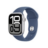 Miniatura prodotto Watch Serie 10 GPS 42mm Cassa in Alluminio Color Argento con Denim Sport Band - S/M