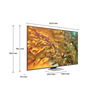 Miniatura prodotto Samsung TV QLED 4K 55” QE55Q80DATXZT Smart TV Wi-Fi Eclipse Silver 2024, Processore NQ4 AI GEN2, 4K AI Upscaling, Simple Chamfer Design, Dolby Atmos
