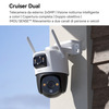 Miniatura prodotto Imou Crusier DUAL 6MP (3MP+3MP) Telecamera Wi-Fi Esterno Doppio Obiettivo, 360°PTZ Videocamera Sorveglianza Esterno con Visione Notturna a Colori, Rilevamento Umano/Veicoli, IP66, Tracciamento Intelligente, 2,4ghz