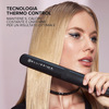 Miniatura prodotto Imetec Piastra Creativity, Capelli Lisci o Mossi, Rivestimento Ceramica Diamond, 5 Temperature 150/230°C, funzione Memory, Calore Costante, Riscaldamento Rapido