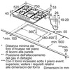 Miniatura prodotto PGQ7B5K90 Serie 4, Piano cottura a gas, 75 cm, Acciaio inox