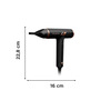 Miniatura prodotto Rowenta Nano Asciugacapelli Brushless Compatto ad Alta Velocità, Boost di Ioni Antistatici e Sensore di Temperatura per Capelli Setosi e Luminosi, 3 Impostazioni di Velocità/Temperatura, HY8310