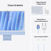 Miniatura prodotto iMac 24"Retina Display 4,5K, Chip Apple M4 con CPU 8‑core, GPU 8‑core, 16GB, 256GB SSD, Blu