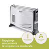 Miniatura prodotto Eco Rapid, Stufa Elettrica 2000 W, Tecnologia a Basso Consumo Energetico, Termoconvettore 4 Temperature, Termostato Ambiente, Silenzioso