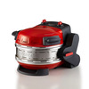 Miniatura prodotto 927 Pizzeria Ariete, Forno pizza doppio, 2300 W, 2 pietre refrattarie, 2 pizze in 4 minuti, 2 termostati, Diametro 32 cm, 5 livelli di cottura, 2 pale in acciaio inox, Rosso