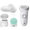 Miniatura prodotto Braun Silk-épil 9 9-865, Epilatore Donna Per Una Rimozione Duratura Dei Peli, Bianco/Argento