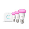 Miniatura prodotto Philips Hue White and Color Ambiance Starter Kit Bridge + 3 Lampadine Smart E27 75W
