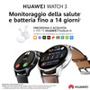 Miniatura prodotto Watch 3 Galileo-L11E, Black, cinturino in fluoroelastomero nero