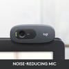Miniatura prodotto Logitech C270 Webcam HD, HD 720p/30fps, Videochiamate HD Widescreen, Correzione Automatica ‎Luminosità, Microfono Riduzione del Rumore, Skype, FaceTime, Hangouts, ‎WebEx,PC/Mac/Tablet/Chromebook
