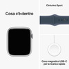 Miniatura prodotto Watch Series 9 GPS Cassa 45mm in Alluminio Argento con Cinturino Sport Blu Tempesta - M/L