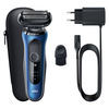 Miniatura prodotto Braun Series 6 61-B1000s Rasoio Elettrico Uomo, SensoFlex, Wet&Dry, Ricaricabile, Rasoio A Lamina Senza Fili, Blu