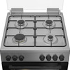 Miniatura prodotto FBE62120XD cucina a libera installazione inox, 60x60cm, piano gas, forno elettrico ventilato, grill elettrico, 66 Lt, Сlasse A
