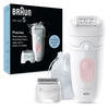 Miniatura prodotto Braun Silk-épil 5 5-030, Epilatore Elettrico Donna, Per Una Epilazione Semplice, Bianco/Rosa