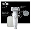 Miniatura prodotto Braun Silk-épil 9 9-011, Epilatore Elettrico Donna Per Una Epilazione Facile, Pelle Liscia a Lungo, Bianco/Argento