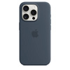 Miniatura prodotto Custodia MagSafe in silicone per iPhone 15 Pro - Blu Tempesta
