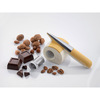 Miniatura prodotto 457 Gratì Waterproof - Grattugia elettrica Impermeabile - Senza filo - Lavabile sotto acqua corrente - 2 rulli Acciaio Inox - Bianco e Giallo