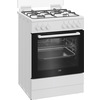 Miniatura prodotto FBE62011WC cucina a libera installazione bianca, 60x60cm, piano gas, forno elettrico ventilato, grill elettrico, 72 Lt, Сlasse A