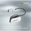 Miniatura prodotto Varta Book Light (incl. 2x VARTA CR2032 Celle a bottone, con impugnatura a clip e collo flessibile) argento/nero, luce a clip