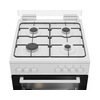 Miniatura prodotto FBE62011WC cucina a libera installazione bianca, 60x60cm, piano gas, forno elettrico ventilato, grill elettrico, 72 Lt, Сlasse A