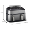 Miniatura prodotto Airfryer doppio cestello con cottura a vapore, friggitrice ad aria da 9.0L, 19 metodi di cottura, App per ricette, NA555/00