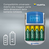 Miniatura prodotto Varta LCD charger AA & AAA (Batterie ricaricabili NiMH incl. 4x AA 2600 mAh accu & AC adattatore & 12 V adattatore & cavo USB),Grigio
