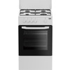 Miniatura prodotto Cucina CSG42009DW, (LxDxA) 50x50x85, Bianca, Forno a gas + grill, piano cottura a gas 4 zone, Coperchio in metallo