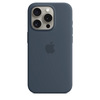 Miniatura prodotto Custodia MagSafe in silicone per iPhone 15 Pro - Blu Tempesta