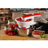 Miniatura prodotto 261 Passì - Passaverdure Elettrico - 3 dischi Acciaio Inox - adattabile a qualsiasi recipiente - 25 Watt - Bianco e arancio