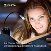 Miniatura prodotto Varta Book Light (incl. 2x VARTA CR2032 Celle a bottone, con impugnatura a clip e collo flessibile) argento/nero, luce a clip