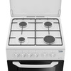 Miniatura prodotto Cucina CSS42014FW, (LxDxA) 50x50x85, Bianca, Forno elettrico statico, piano cottura a gas 4 zone, Coperchio in metallo