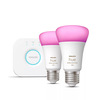 Miniatura prodotto Philips Hue White and Color Ambiance Starter Kit Bridge + 2 Lampadine Smart E27 75W