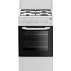Miniatura prodotto Cucina CSS42014FW, (LxDxA) 50x50x85, Bianca, Forno elettrico statico, piano cottura a gas 4 zone, Coperchio in metallo