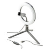 Miniatura prodotto Selfie Ring - Universale Treppiede con anello led luminoso per riprese video e selfie
