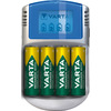 Miniatura prodotto Varta LCD charger AA & AAA (Batterie ricaricabili NiMH incl. 4x AA 2600 mAh accu & AC adattatore & 12 V adattatore & cavo USB),Grigio