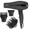 Miniatura prodotto Phon Power Ion: 2200 W, tecnologia ioni, ideale per tutti i tipi di styling, motore AC a lunga durata, componenti in ceramica per protezione dei capelli, 6 combinazioni di temperatura, 2 velocità, incluse 2 bocchette e 1 diffusore